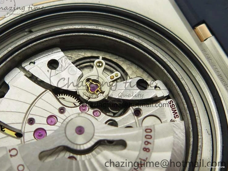 0409 Chic Constellation 131.33.41.21.03.001 SS RG TW Best Edition Blue Dial On Gummy Strap A 7872